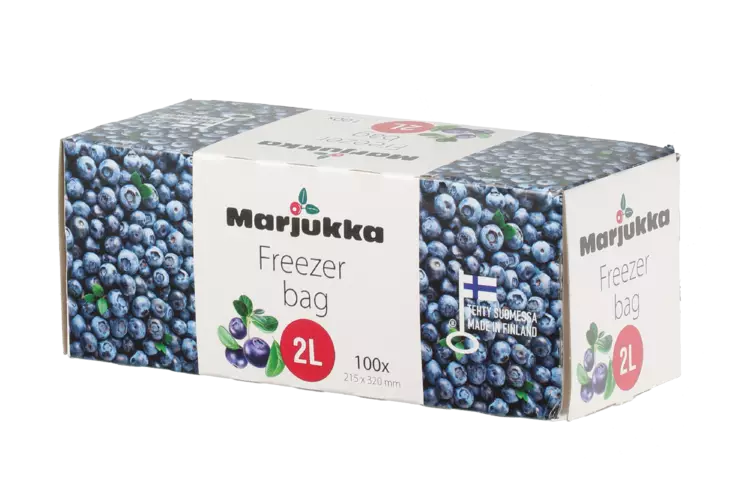 Marjukka pakastepussi 2l 100kpl - Kertakäyttö pakastusrasiat ja -pussit - 6410413200784 - 3