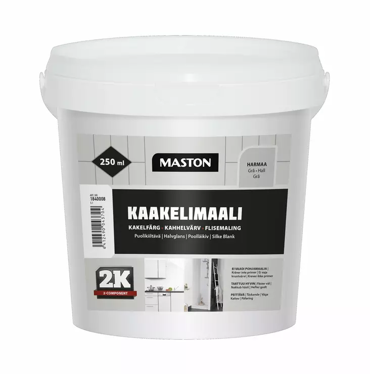 Maston Kaakelimaali Harmaa 250ml - Kaakelimaalit - 6412490043704 - 2