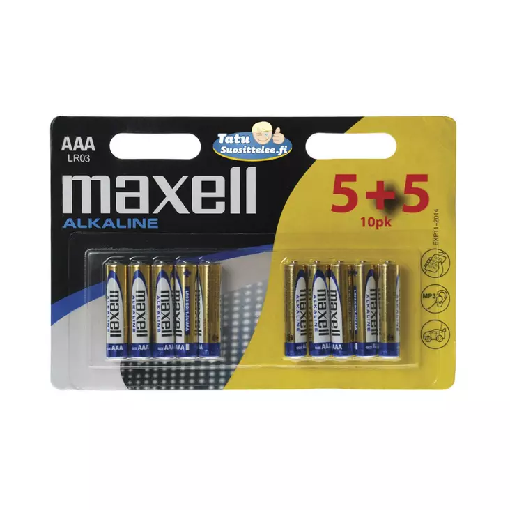 Maxell aaa alkaaliparisto 10kpl - Sormiparistot - 4902580724924 - 1