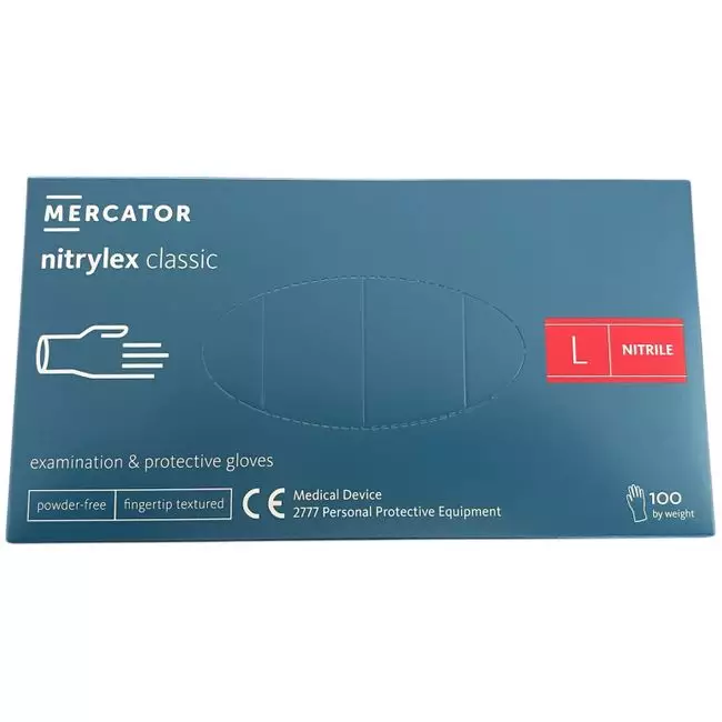 Mercator Nitrylex käsineet koko L - Kertakäyttöhanskat - 5906615036654 - 1