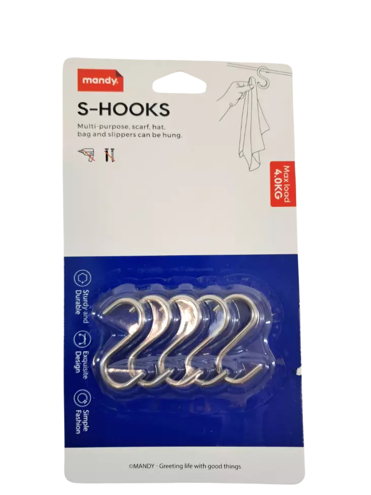 Metallikoukku 5kpl 2x4cm - Koukut ja naulakot - 6438506001964 - 1