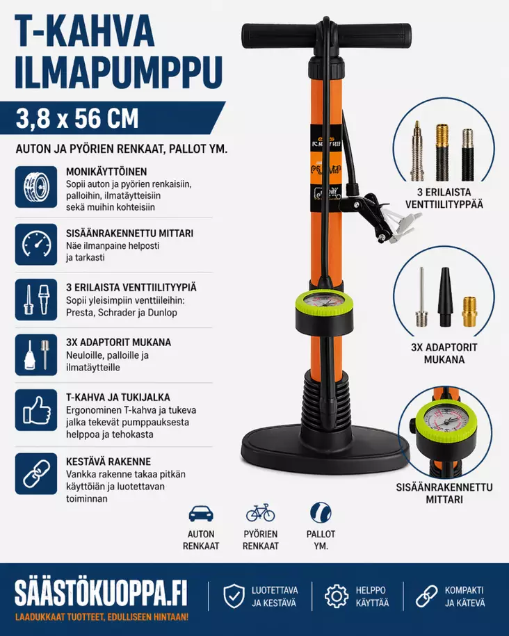 Milan t-kahvapumppu mittarilla - Pumput - 6438159024594 - 1