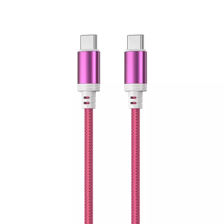 Mobia punottu kaapeli usb-c -> usb-c, 30w, 480 mbps, 2m, punainen - Puhelintarvikkeet ja laturit - 6430076524164 - 1