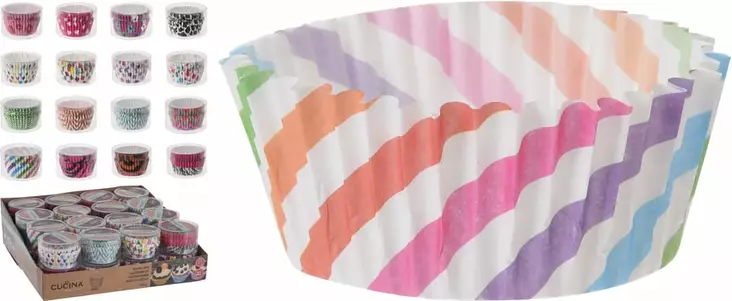 Muffinivuoka 60kpl, värilajitelma - Leivontatarvikkeet - 8719987169144 - 1