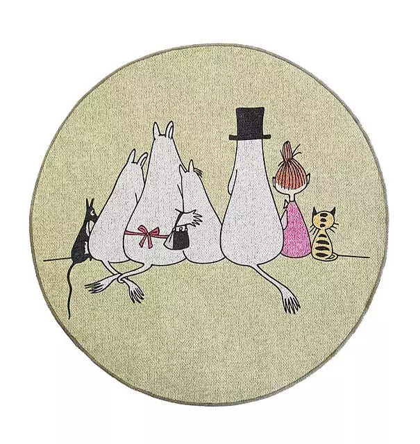 Muumimatto Yhdessä 80cm vihreä - Käytävämatot - 6430079288414 - 1