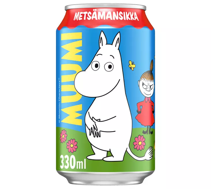 Muumi metsämansikka 0,33l/tölkki - Virvoitusjuomat ja mixerit - 6415600591744 - 1