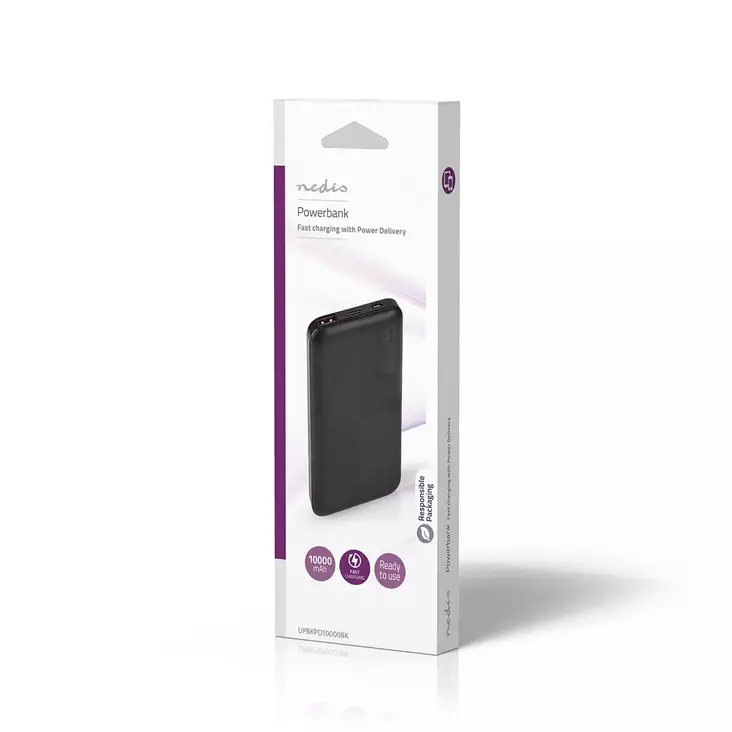 Nedis varavirtalähde 10000 mAh PD 18W - Puhelintarvikkeet ja laturit - 5412810401734 - 1