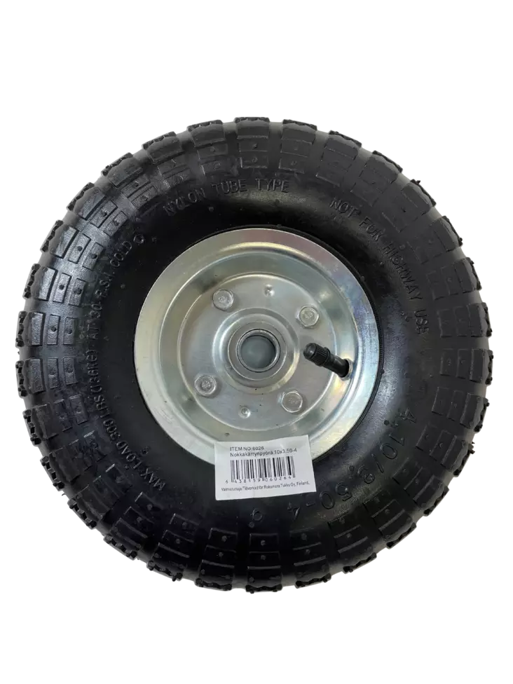 Nokkakärryn varapyörä 10"3.5-4 - Nokka-, halko-, kotti- ja pumppukärryt - 6438159060264 - 1