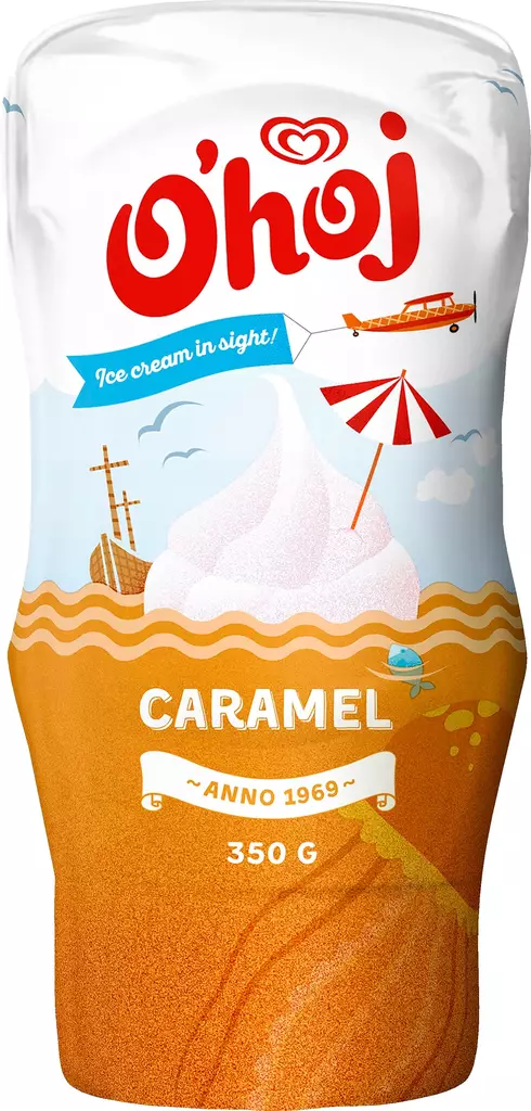 O`hoj Jälkiruokakastike Kinuski 350g - Ruokaöljyt, maustaminen ja makeutus - 8711327540934 - 1