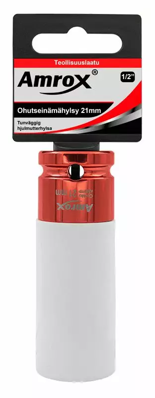 Ohutseinämähylsy 1/2" 21 mm - 1/2 Hylsyt - 6420286901534 - 1