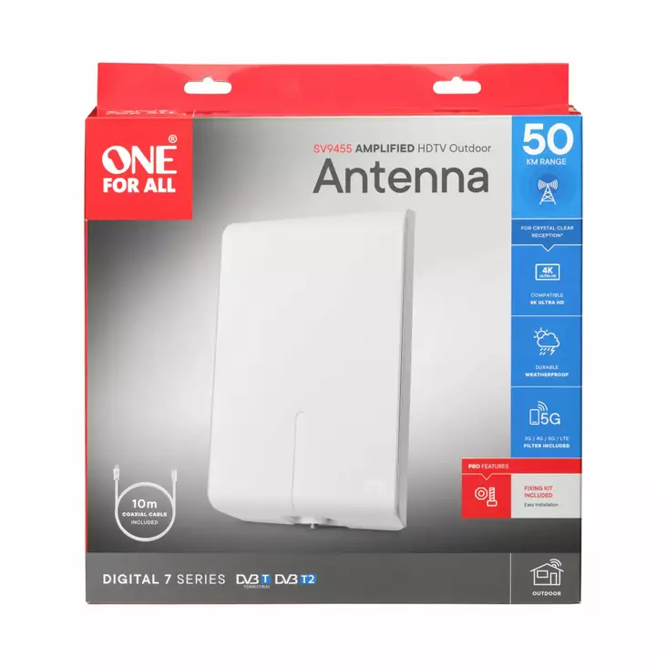 One For All SV9455-5G Ulkoantenni - Antennijohdot ja kaapelit, antennit - 8716184074264 - 1