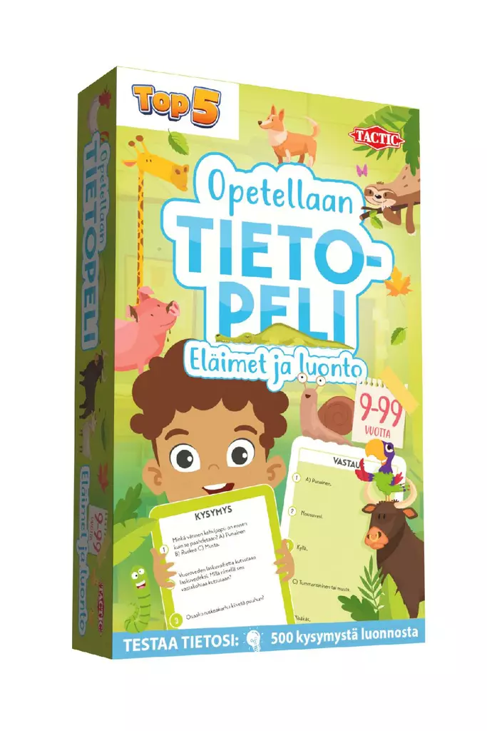 Opetellaan Tietopeli eläimet ja luonto - Lautapelit ja seurapelit - 6416739598024 - 1
