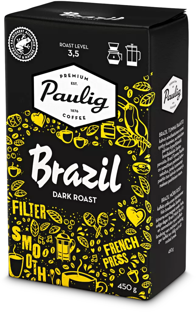 Paulig Brazil kahvi 450g tummapaahto - Kahvit - 6411300166954 - 1