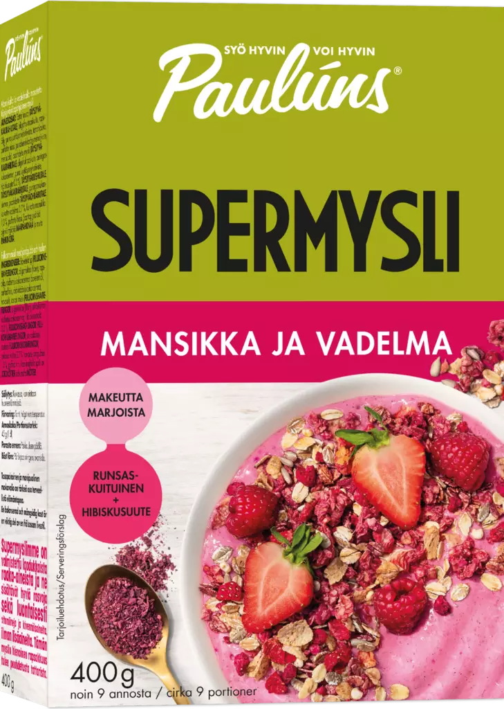 Pauluns supermysli 400g - Murot, myslit ja hiutaleet - 6417801801004 - 1