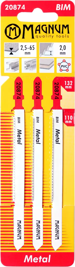 Pistosahanterä 3kpl BIM 2,0/132mm - Puukko-ja pistosahanterät - 6418868208744 - 1