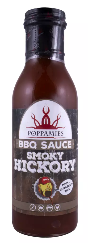 Poppamies BBQ Sauce Smoky Hickory 410g - Majoneesit,maustekastikkeet ja tahnat - 6430034015154 - 1
