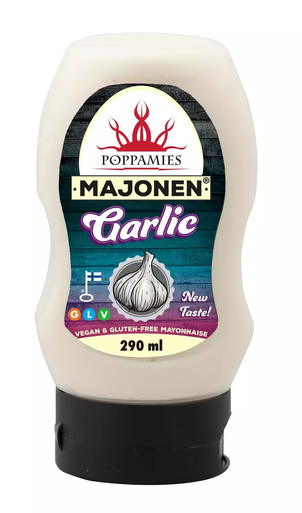 Poppamies Majonen Garlic 290ml - Majoneesit,maustekastikkeet ja tahnat - 6430078920544 - 1