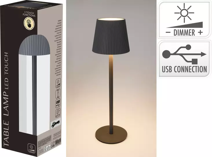 Pöytävalaisin harmaa 9x27cm - Pöytävalaisimet - 8721037583244 - 1