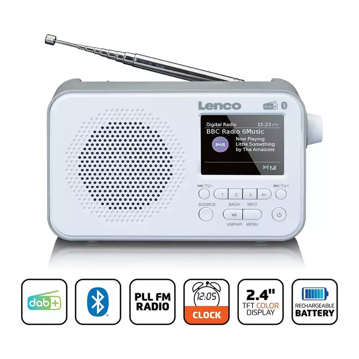 Radio lenco dab+/fm bluetooth 2,4" näyttö - Radiot, soittimet ja radiopuhelimet - 8711902077534 - 1