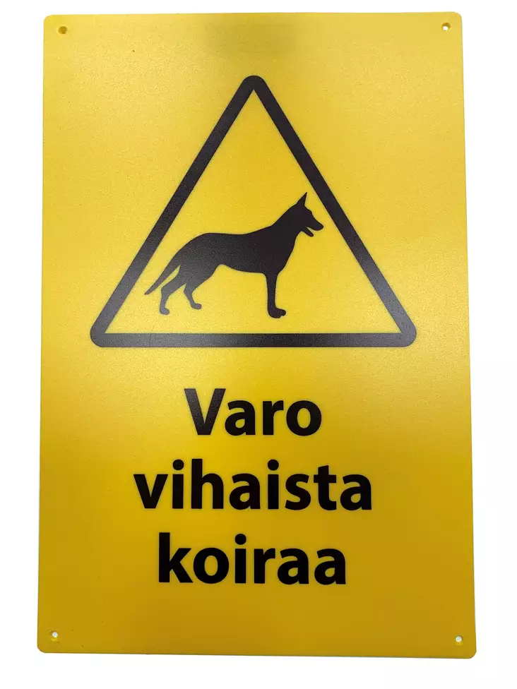 Safemate varoitusmerkki varo vihaista koiraa, 20 x 30 cm - Kyltit, opasteet ja numerot - 6418536017494 - 1