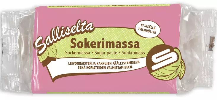 Salliselta Sokerimassa Roosa 250g - Leivät - 6436501037384 - 1