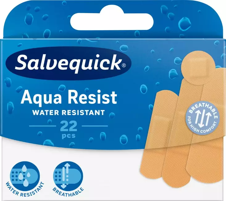 Salvequick Aqua Resist 22 kpl muovilaastari - Desifiointi ja laastarit - 7310616071244 - 1