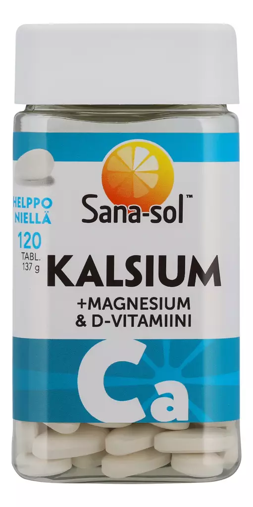 Sana-sol Kalsium-Magnesium-D-vitamiini - Vitamiinit ja mineraalit - 5702071386704 - 1