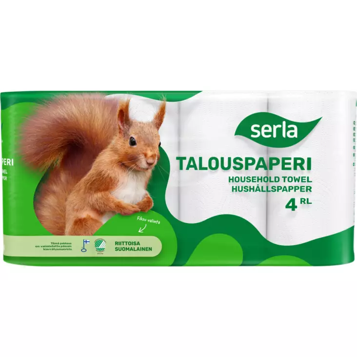 Serla Talouspaperi 4 rullaa - Talouspaperit - 6414301080274 - 1
