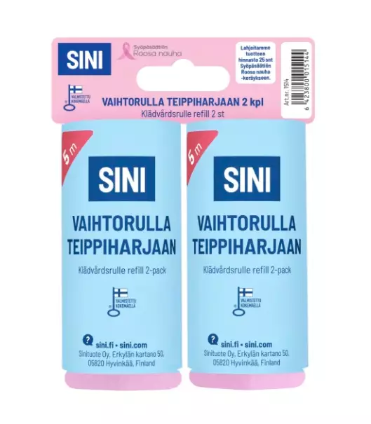 Sini Roosa Nauha 2kpl vaihtorulla teippi - Siivousharjat - 6423800015144 - 1
