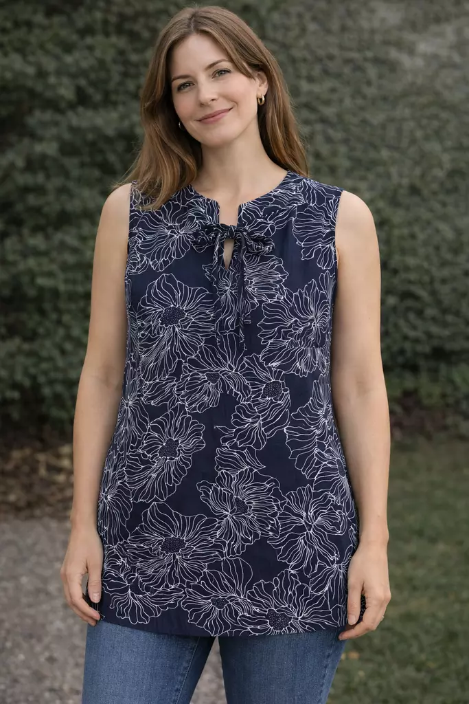 Soda seersucker toppi navy/white - Naisten paidat ja puserot - 733056417159 - 1