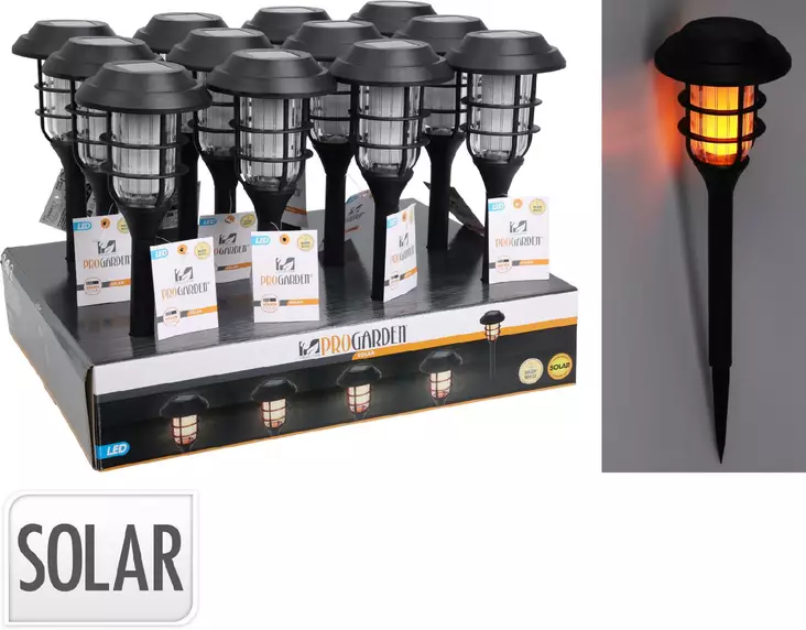 Solarvalo led, elävä liekkivalo 34cm - Solarvalot - 8721037329804 - 1