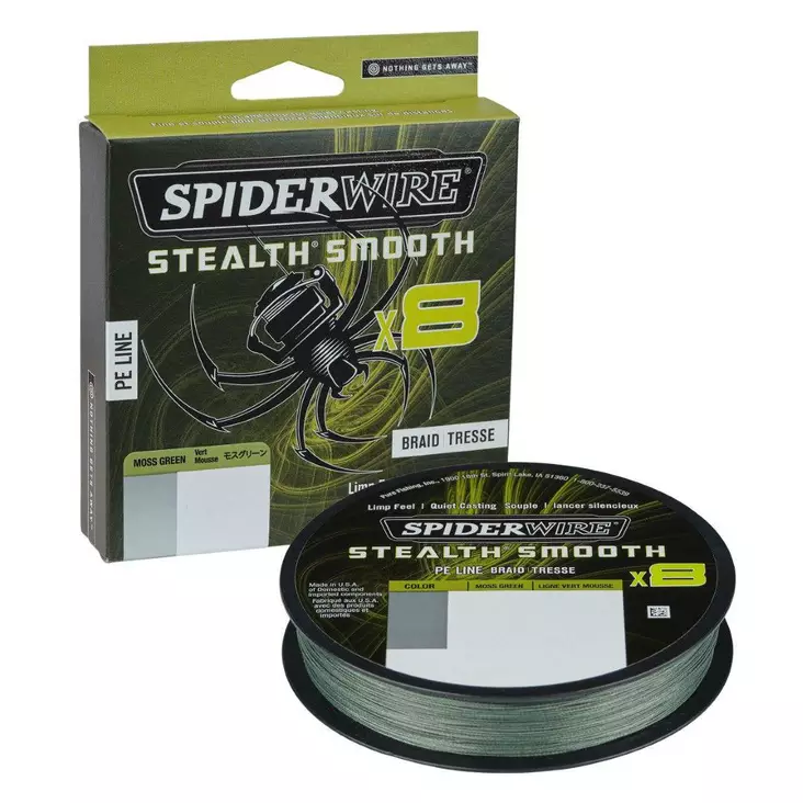 Spiderwire Stealth Braid Smooth X8 Moss Green 0.09mm 150m 7.5kg - Siimat - 022021663224 - 1