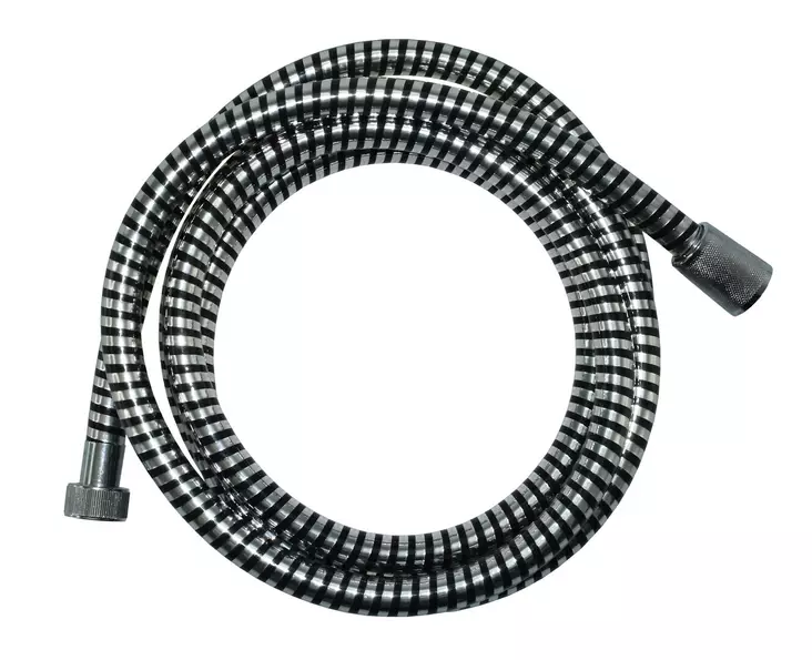 Suihkuletku 2,5m musta/hopea - Suihkuletkut - 6438140050434 - 1