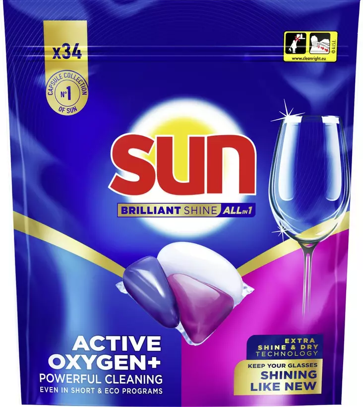 Sun Brilliant Shine Konetiskikapseli - Astianpesuaineet - 8720181376344 - 1