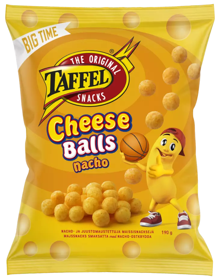 Taffel Cheese Balls nacho juustosnacks - Sipsit, snacksit ja pähkinät - 6410380049744 - 1
