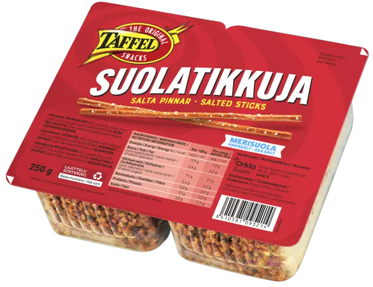 Taffel Suolatikku 250g - Sipsit, snacksit ja pähkinät - 6410381095214 - 1
