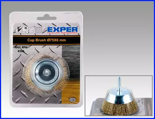 Teräskuppiharja 50x6mm - Nailon-ja teräsharjat - 6438081001854 - 1