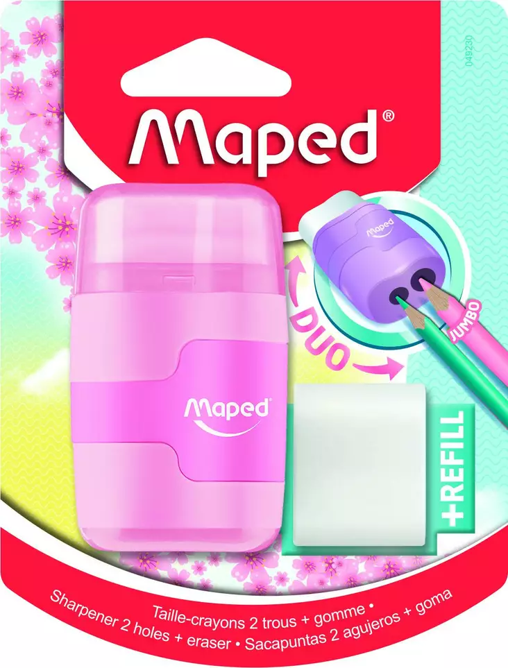 Terotin/Pyyhekumi Maped pastel - Pyyhekumit, teroittimet, viivaimet - 3154140492304 - 1