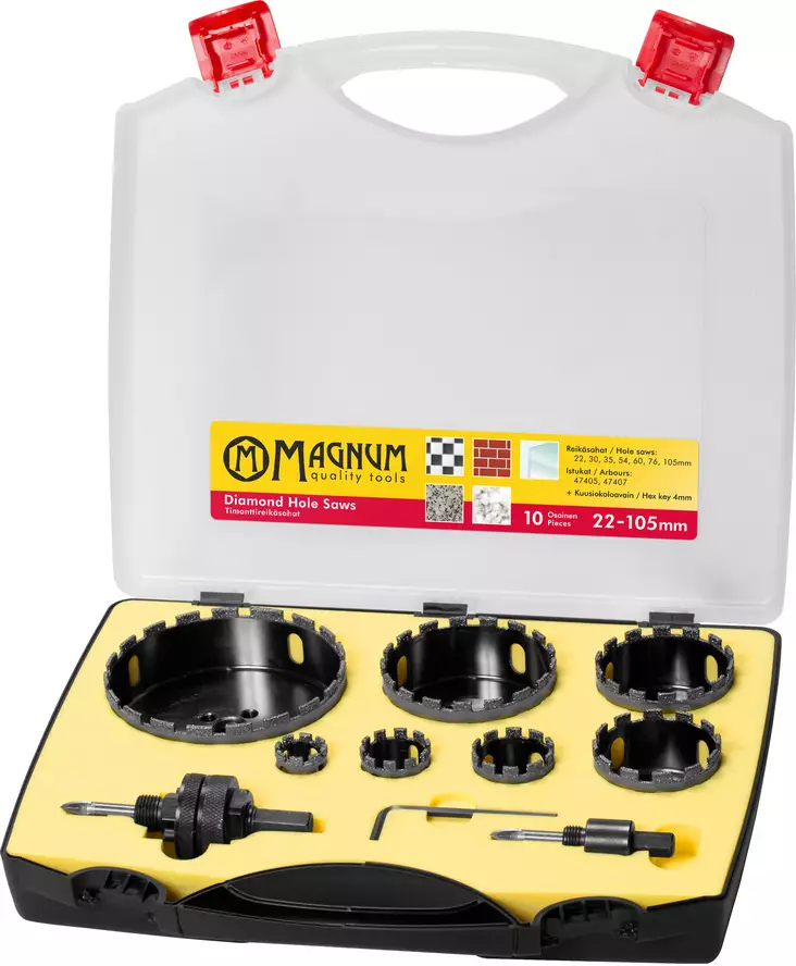 Timanttireikäsahasarja 22–105mm - Reikäsahat - 6418868473104 - 1