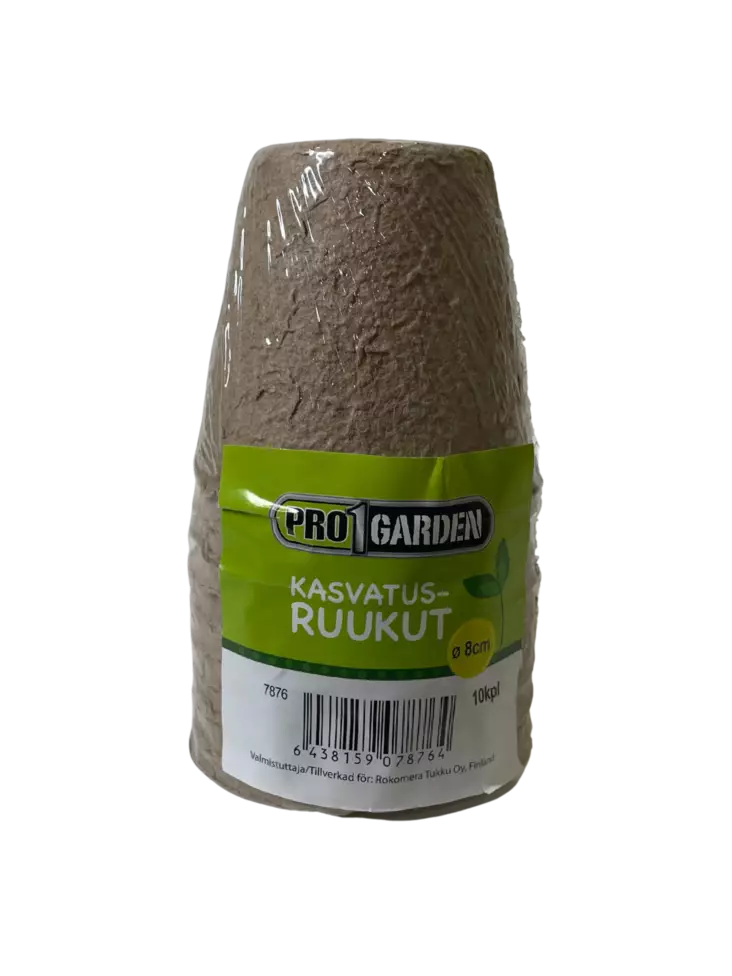 Turveruukut pyöreä 10kpl 8cm - Turve- ja kasvatusruukut - 6438159078764 - 1