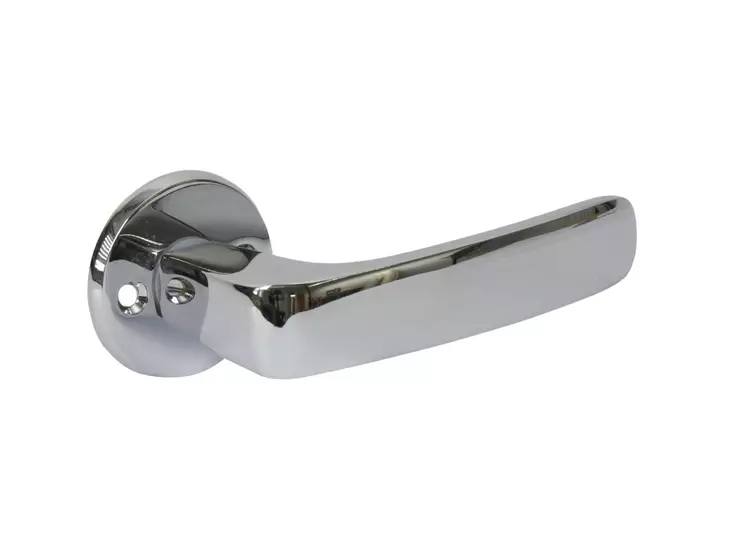 Ulko-ovenpainike Euro messinki/kromi - Ovenkahvat ja helat - 6414675011294 - 1