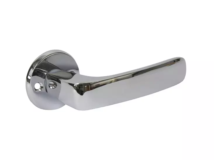 Ulko-ovenpainike Euro messinki/kromi - Ovenkahvat ja helat - 6414675011294 - 1