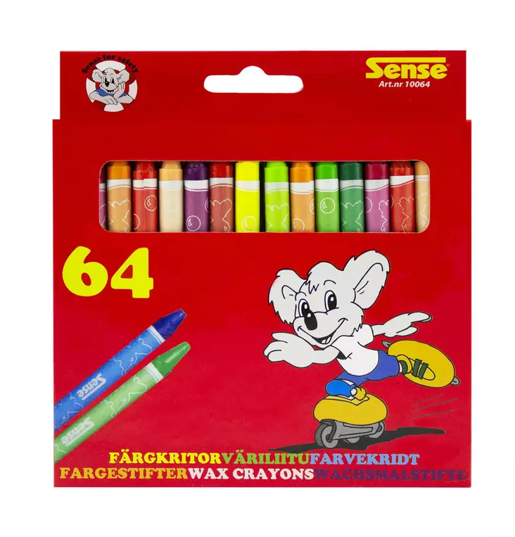 Vahaliitu Sense 64 väriä + teroitin - Puuvärikynät ja liidut - 7312460100644 - 1