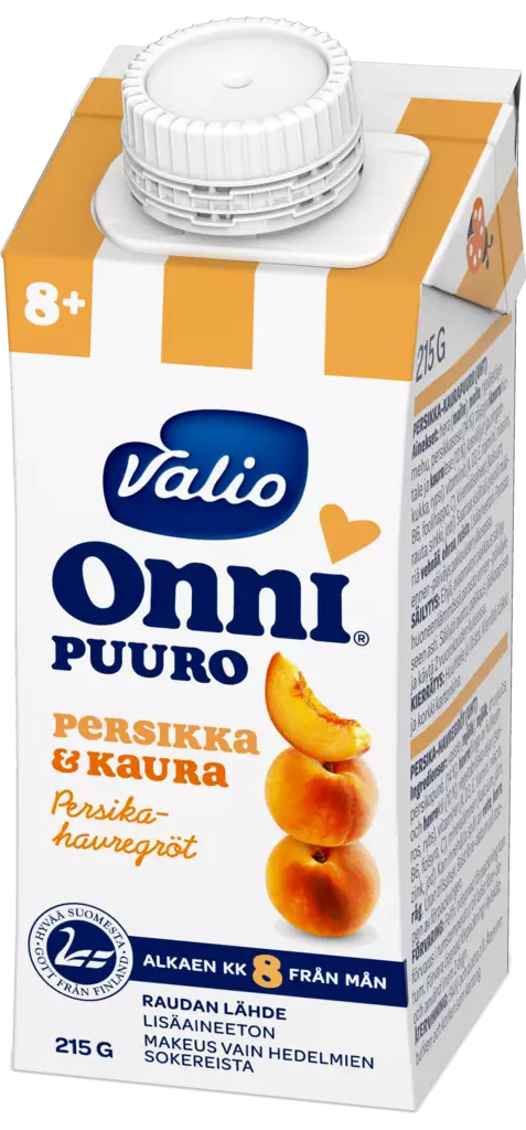 Valio Onni persikka-kaurapuuro 215g 8kk - Lasten ruoka ja juoma - 6408430049394 - 1