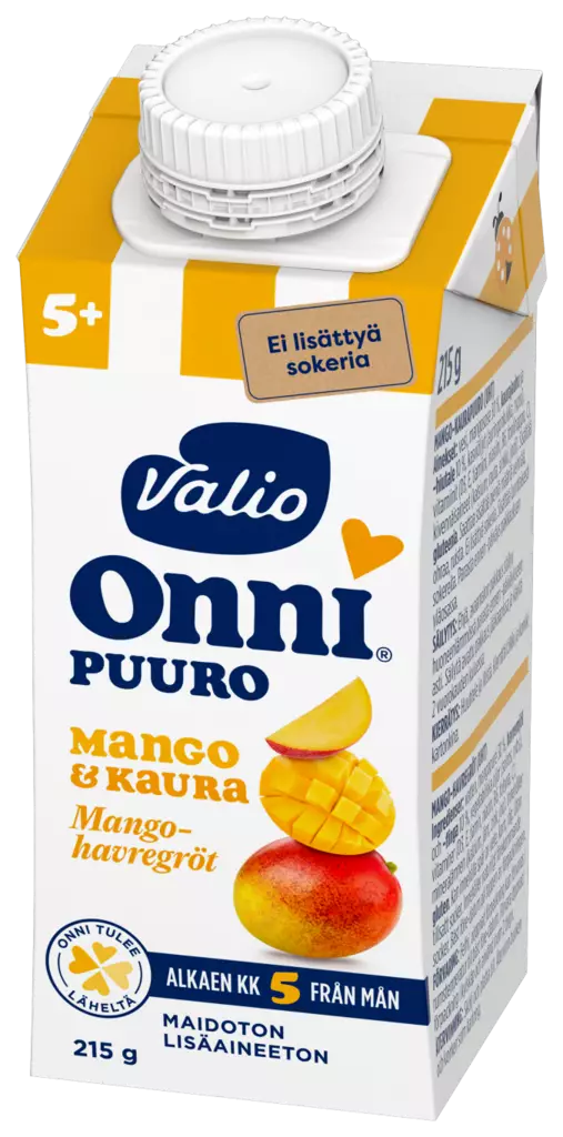 Valio Onni puuro mango & kaura 215g - Lasten ruoka ja juoma - 6408430490004 - 1