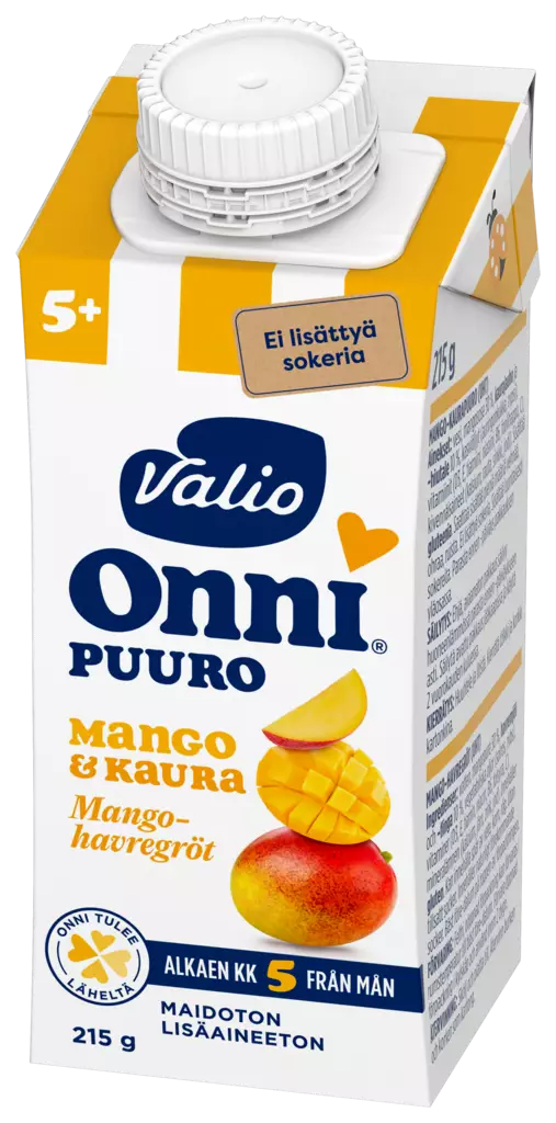 Valio Onni puuro mango & kaura 215g - Lasten ruoka ja juoma - 6408430490004 - 1
