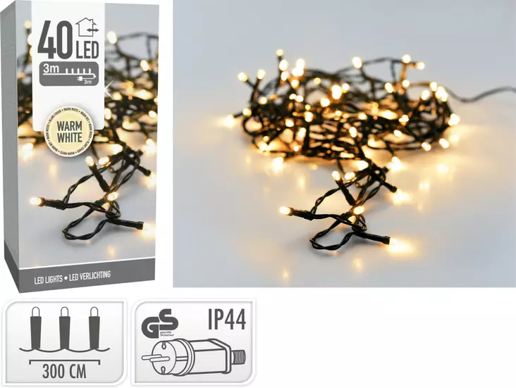 Valosarja 40 led lämmin valk. IP44 - Jouluvalot - 8719202259094 - 1