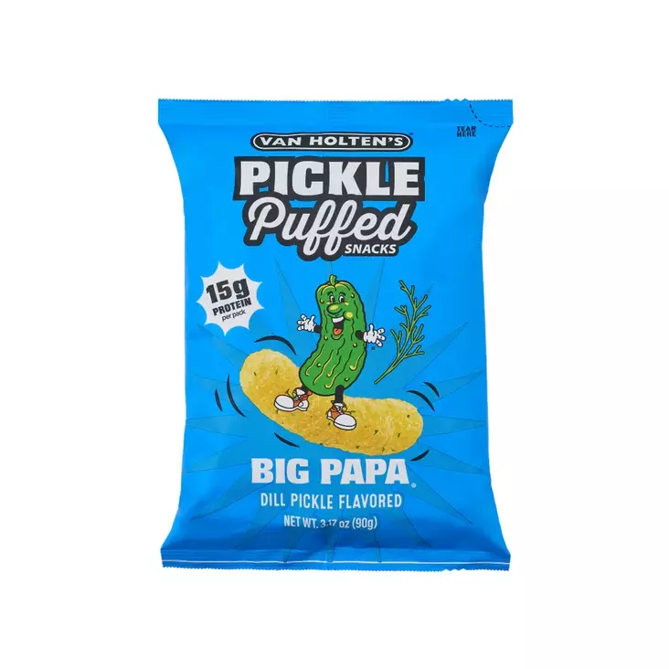 Van Holtens Big Papa Pickle Puffs 90g - Sipsit - 5060318667574 - 1