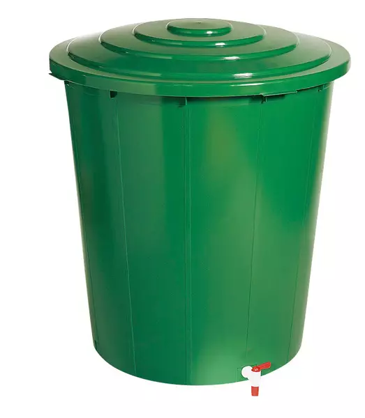 Vesisaavi vihreä 200L kansi + hana - Jäteastiat - 8008133045204 - 1