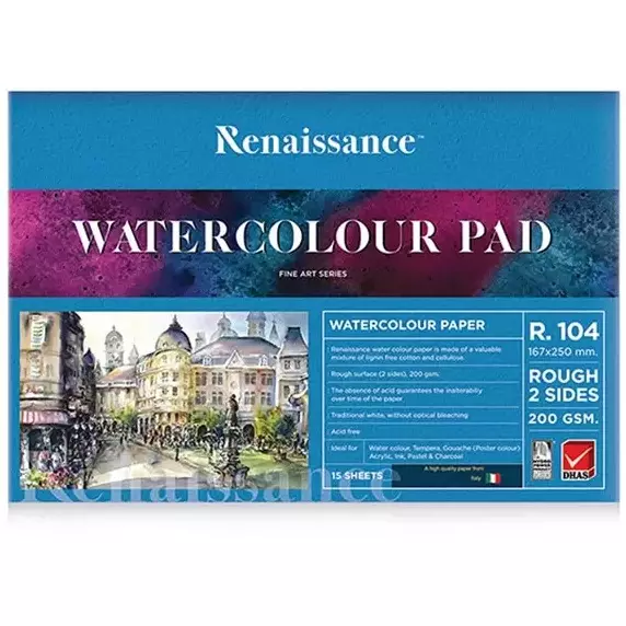 Vesivärilehtiö 200g 15 sivua - Vihkot, lehtiöt, muistikirjat - 8851907132644 - 1